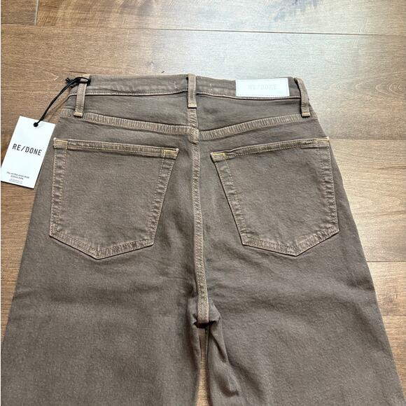RE/DONE 70s Ultra High Rise Stove Pipe Jeans in Washed Chocolate size 26 NWT - Picture 6 of 11